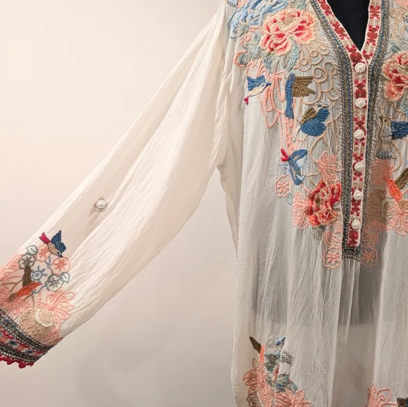 Johnny Was Embroidered Shirt - Picture 2 of 5